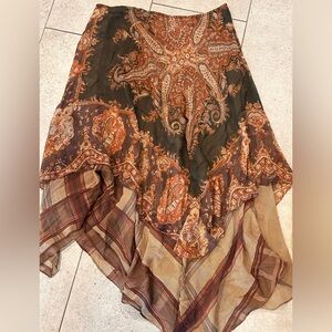 Ralph Lauren Red and Brown Plaid Scarf